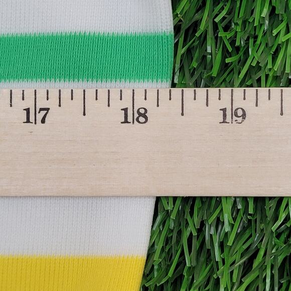 Vintage 90s MOD Striped Polo Shirt Womens Small 18x23 Hippie - Picture 10 of 11